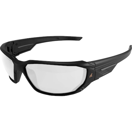 Edge Eyewear Dawson Safety Eyewear, Black Frame, Clear Lenses XD411